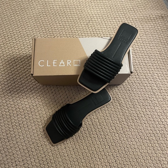 Dolce Vita Black Slide Sandals - Picture 2 of 7